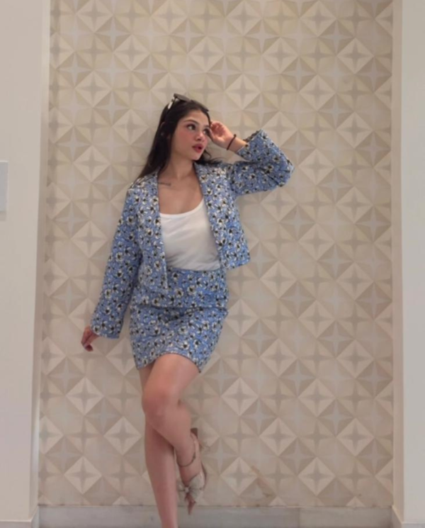 Elegant 2-Piece Co-Ord Set in Blue